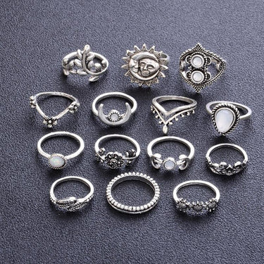 The Blue Moon Goddess Ring Set-Your Soul Place